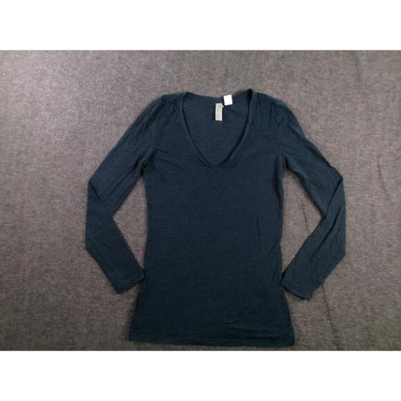 Threads 4 Thought Top Womens XS Heathered Dark Blue V Neck Soft Sustainable - Picture 1 of 10